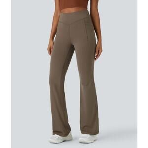 Halara UltraSculpt Flare Pants XL NWT High Rise Brown Long 37” Inseam Yoga